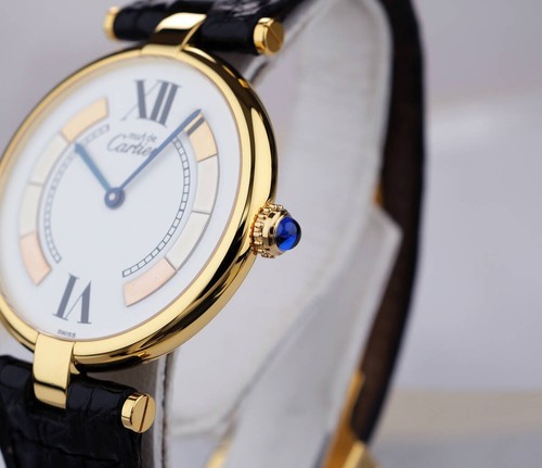 Cartier Watch Must Vendome Three Color Gold Roman index LM Men's Quartz - Picture 3 of 7