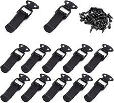 12 Set of Black Toggle Latch Stainless Steel Spring Toggle Lock Clasp Buckle Lat
