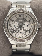 Montre Guess femme argentée multifonction strass pile neuve #d14