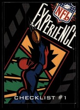 1995 Classic NFL Experience #109 Checklist 1: 1-56 Gold