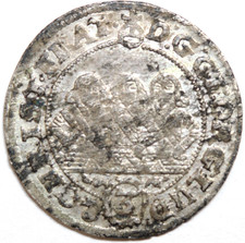 1657 Silesia Duchy of Liegnitz Brieg Wohlau – three brothers – 3 Kreuzer #0060