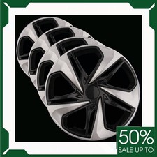 Honda Civic 2016-2024 Hubcap Set 16 Silver Black Set Of 4 Honda Civic 2016-2024 Hubcap Set 16 Silver Black Set Of 4