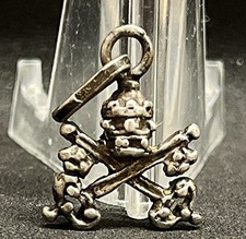 Italia 1920' antico disegno Chiavi del Cielo Vaticano, ciondolo argento medaglia bellezza