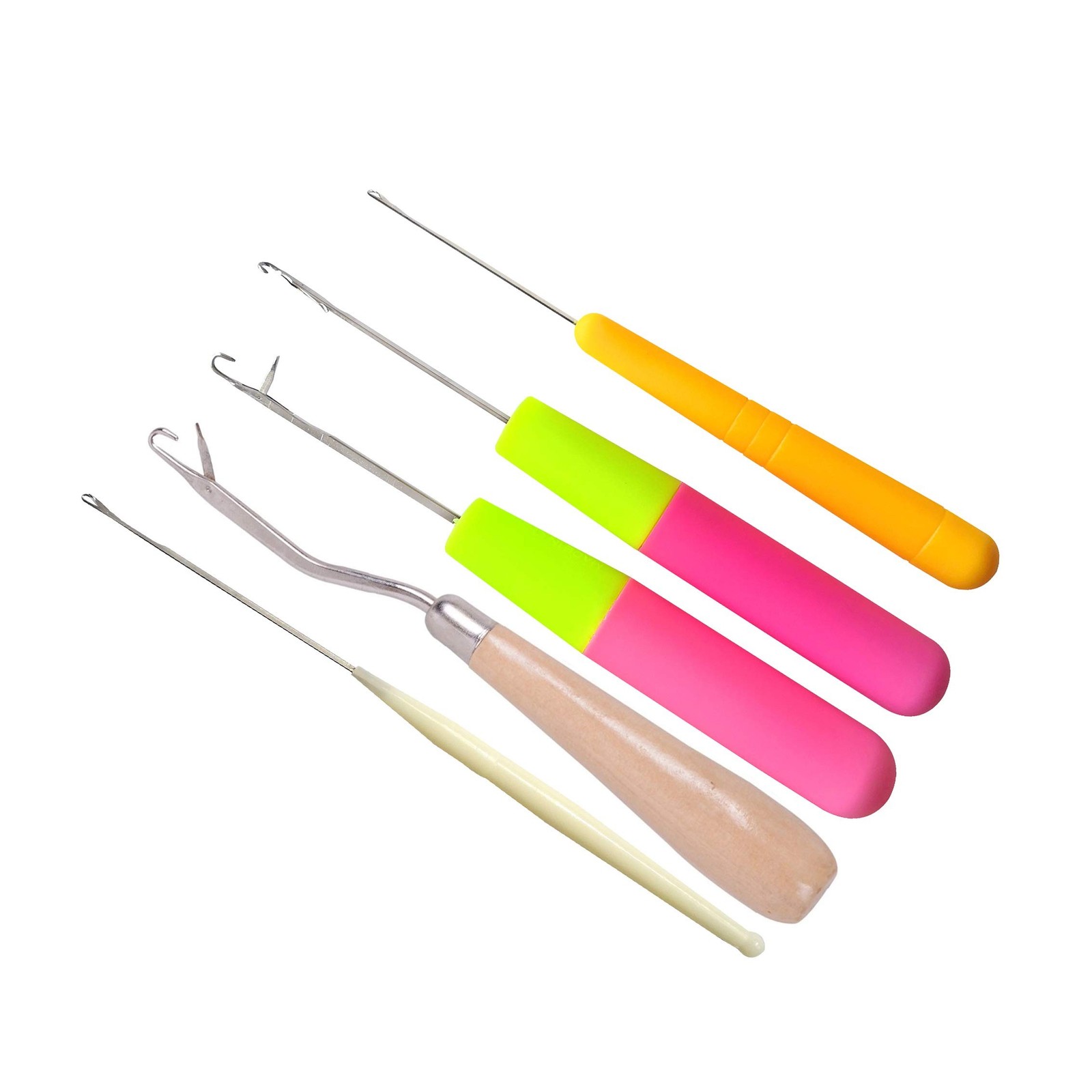 5-Size Latch Hook Crochet Needle Set for Hair Extensions