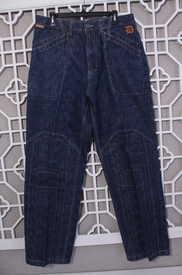 Vintage Don Jeans Mens 36 Blue Dark Wash Baggy 90s Hip Hop Skater Denim 36x34