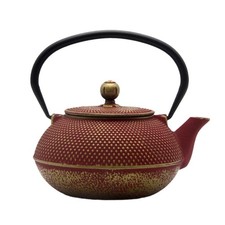Cast Iron Teapot Tea Kettle with Stainless Steel Infuser for Stovetop Safe Co...