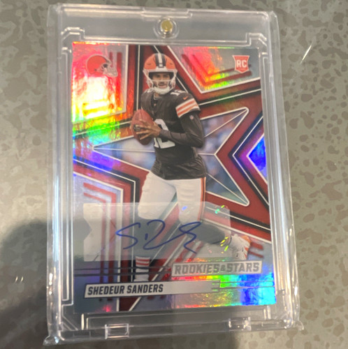 Panini 2025 Rookies & Stars Shedeur Sanders Browns Rookie RC Auto #177