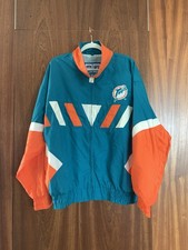 Miami Dolphins Vintage Windbreaker Jacket Embroidered Full Zip