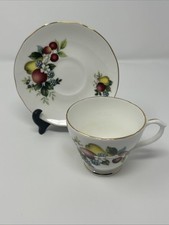 Vintage Duchess Bone China Orchard Fruit Cup & Saucer England