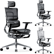 DIABLO V-Master Sedia da Ufficio Ergonomica da Scrivania Poggiapiedi Mesh