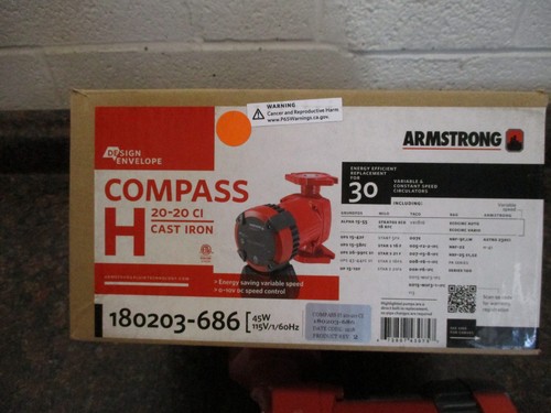 Armstrong 180203-686 Hot Water Circulating Pump, 1/17 Hp 115V 1 Phase Compass H - Picture 6 of 6