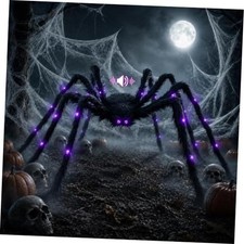 5 FT Light Up Spider,Sound-Activated Halloween Decorations Outdoor