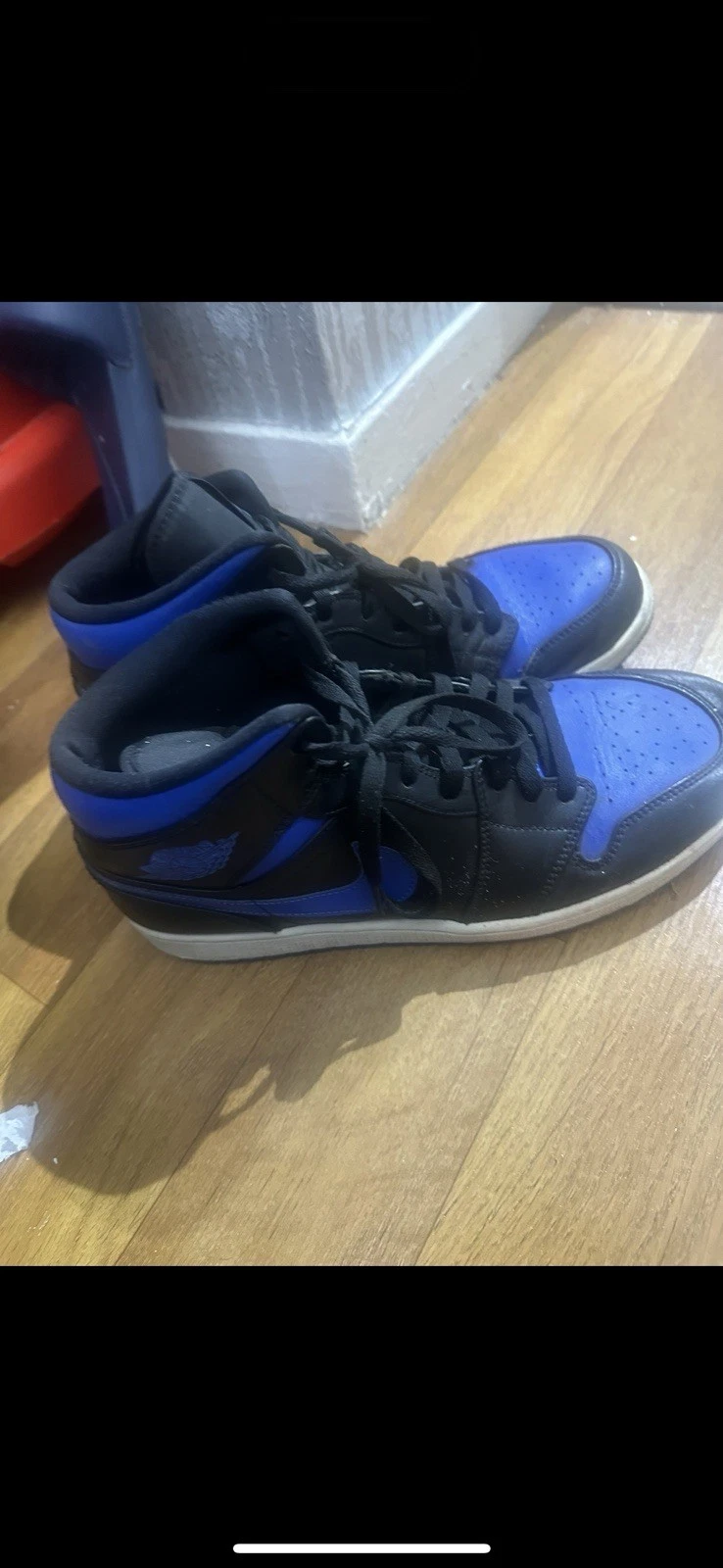 Nike Air Jordan 1 High Uomo Taglia Uk 11 Blu Nero Usate (sporche)