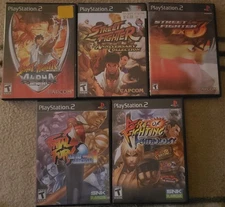 SNK & CAPCOM FIGHTING GAME LOT of 5 PS2 Titles (Playstation 2, NTSC-U, US/CAN) 