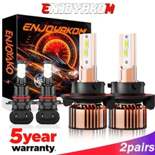 For Ford F150 2004-2014 12000K LED Headlight Hi/Lo + Fog Light Bulbs Combo 4x