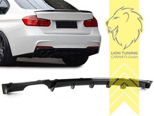 Heckansatz Heckspoiler Diffusor f�r BMW F30 Limo F31 M-Paket schwarz gl� 2-Rohr