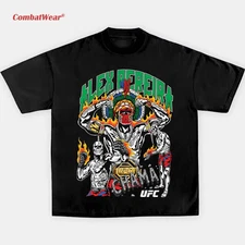 CombatWear Alex Pereira Chama Skull T-Shirt - Combat Series Tee, Boxing T-shirt