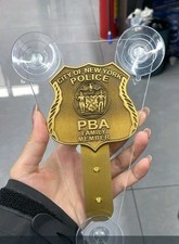 NYPD  Windshield Badge Medalion Display. Free Shippping. 