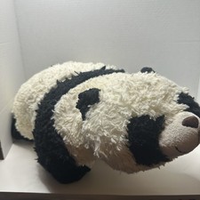 Pillow Pets Panda Plush 18  Folding Stuffed Animal Pillow Black White Panda Bear