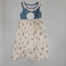 Sweet Honey Girls 12M Floral Sleeveless Dress - Teals w/ Tots  Flowers