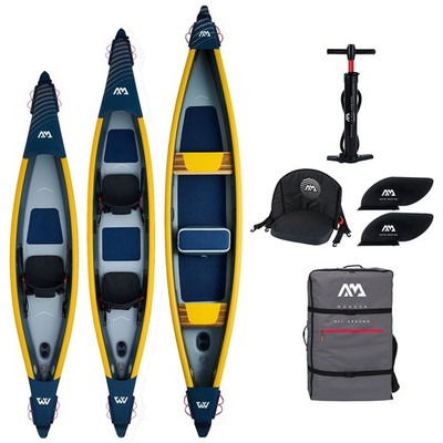 Aqua Marina Tomahawk Kajak aufblasbar 1 2 3 Personen Set Paddel Tasche