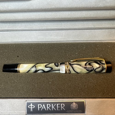 #ad Parker Duofold Fountain Pen Limited Edition Norman Rockwell Broad Pt New In Box $773.00