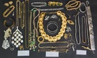Vintage TRIFARI NAPIER MONET Estate Jewelry Lot Gold Tone Designer 35x Pieces