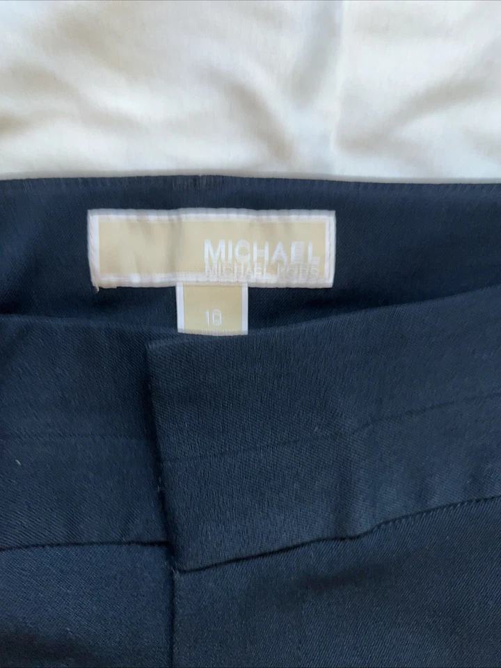 MICHAEL KORS WIDE LEG TROUSER PANTS NEW NAVY SIZE 10 - Image 2 of 4