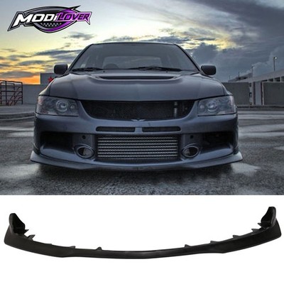 Fits 06-07 Mitsubishi Lancer EVO 9 Ralli Style Unpainted Front Bumper Lip Kit PU