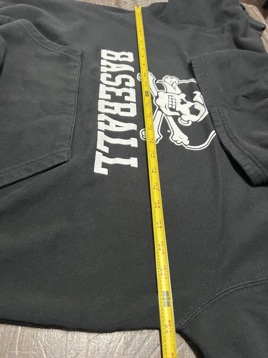 ECU Jolly Roger Pirate Logo Black Baseball Hoodie. TRT Classics Sz Large View 5
