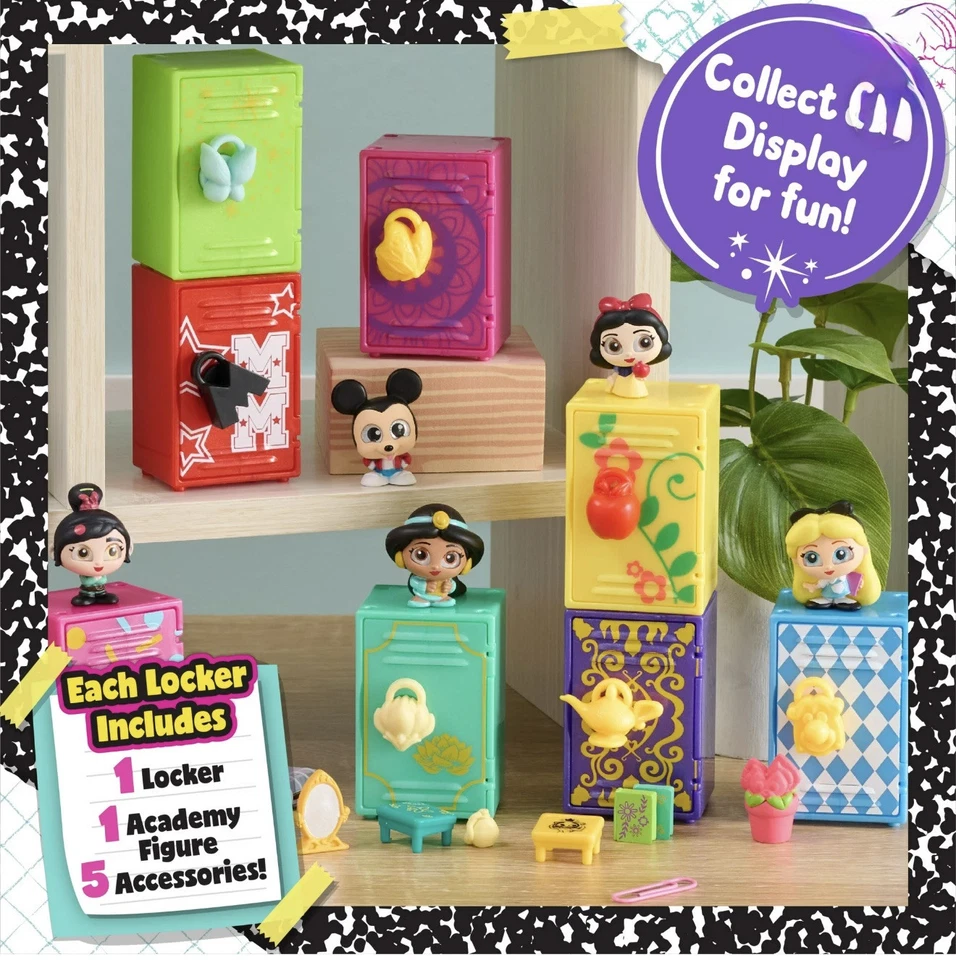 Armarios Disney Doorables Academy~JUEGO COMPLETO de 15 personajes~NUEVO~ADORABLE! Foto 4 de 4