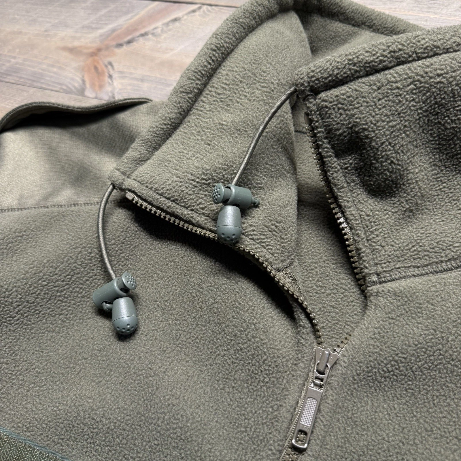Vtg French Army Fleece Jacket Mens 120L (XXL) Cold Weather Olive Fecsa 2001 - product detail image 4