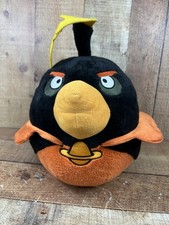 Large Commonwealth Angry Birds Space Plush Bomb Black Bird 11" NO SOUND Large