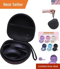 Elegant Hard Shell Headphone Case for Beats/KVIDIO/Anker/JBL   Black