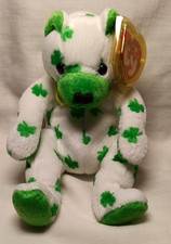 Ty Beanie Baby Clover the Bear Shamrock St Patrick's Day
