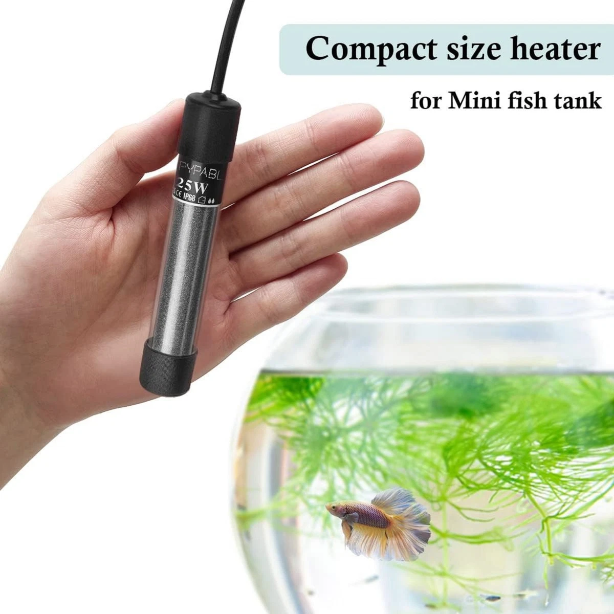 Mini Submersible Aquarium Heater, 25W 50W 100W 300W Small Heater for Fish Tank 1