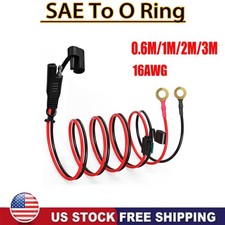 SAE to O Ring SAE Connection Cable 16AWG 12-24V Battery Charging Adapter Cord