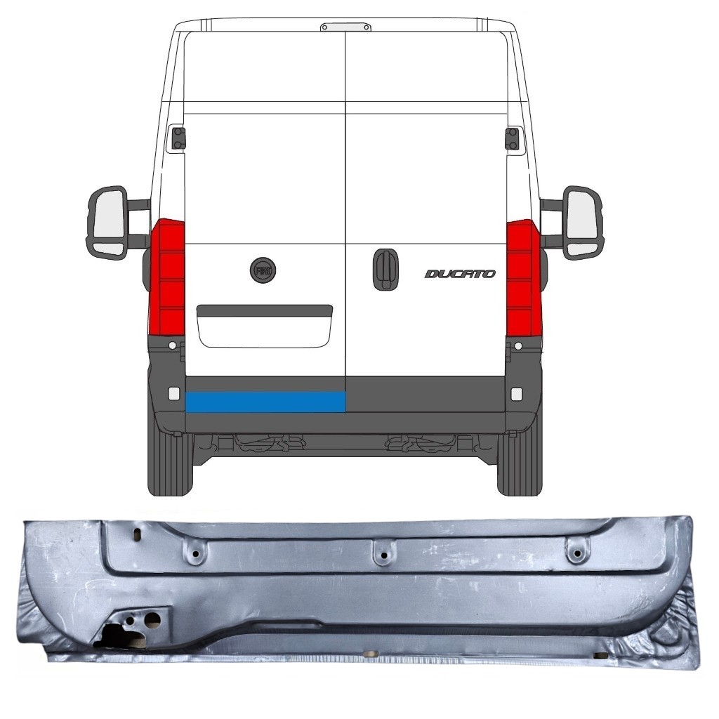 Rear door repair panel for Citroen Jumper 2006-2014 / Left