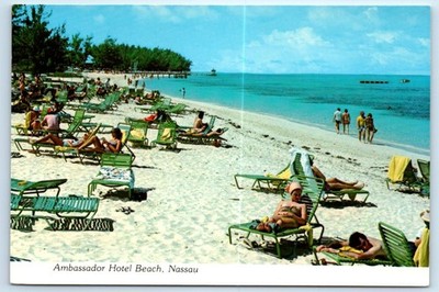 Ambassador Hotel Beach - Nassau Bahamas 4x6 Postcard
