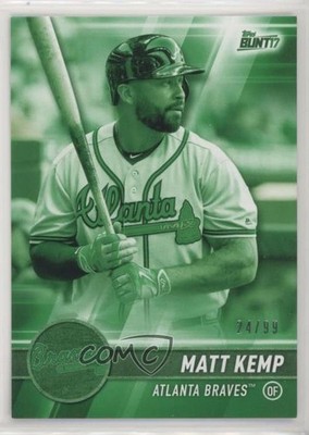 2017 Topps Bunt Green 74/99 Matt Kemp #110 0t2
