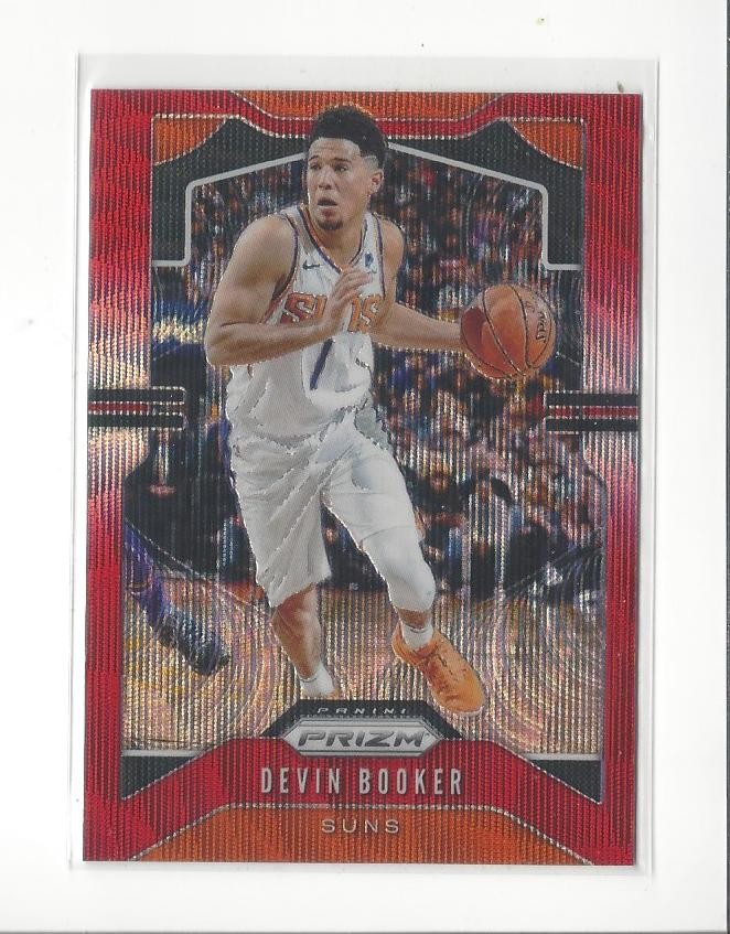 2019-20 Panini Prizm Prizms Ruby Wave #67 Devin Booker Suns