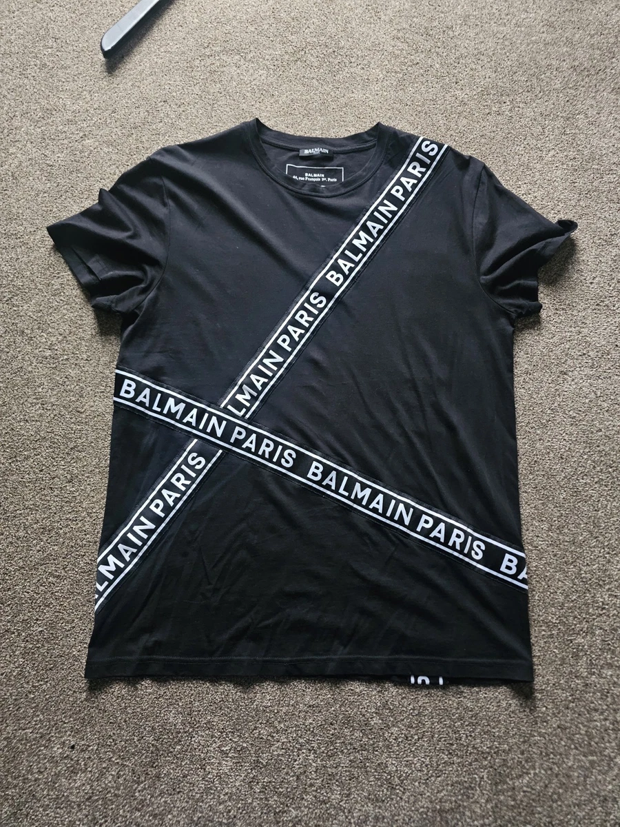 T-shirt Balmain Paris Noir Homme - Taille L - Neuf Avec étiquettes