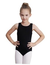 WEGETIT Leotards for Girls Gymnastics Sleeveless Leotard Toddler 2-4T Black