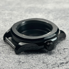 Black Brushed 40mm Watch Case And Strap PVD For Nh35 Nh36 Nh38 Movement Mod