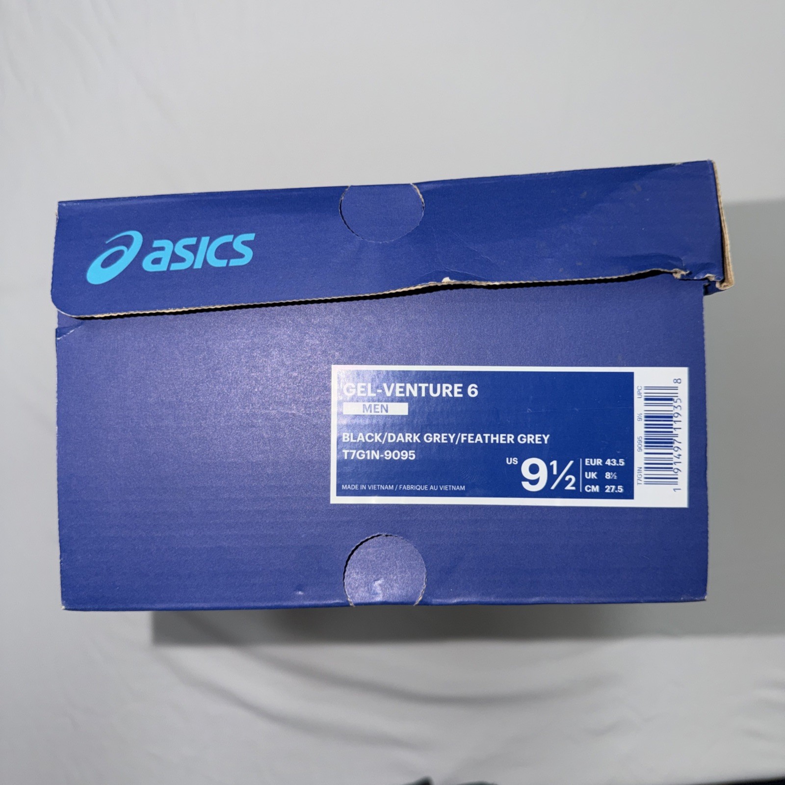 ASICS Men's Gel Venture 6 T7G1N Size 9 1/2 Black Gray Running Shoes thumbnail 3