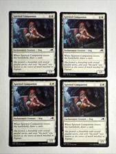 4x Mtg Kamigawa Neon Dynasty Spirited Companion NM/M Magic The Gathering