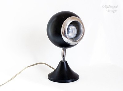Black Eyeball Schreibtischlampe Vintage Marks and Spencer Space Age Beleuchtung