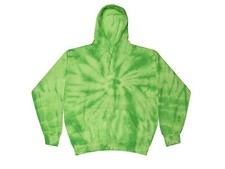 Green Tie Dye Hoodie Kids  Adult S-3X Pockets No Zipper Cotton Colortone