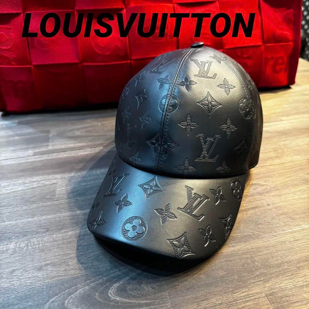 Louis Vuitton LV Men's Baseball Cap Hat Black Monogram Shadow