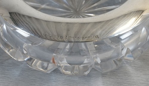 Bleikristall Tisch Aschenbecher mit 800er Silber Montur Juwelier Eichler Berlin - Bild 3 von 6